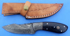 HTK -32 Damascus  Knife/ Skinner / Hunting / Camping / Hand Made / Custom / Micarta Handle - HomeTown Knives