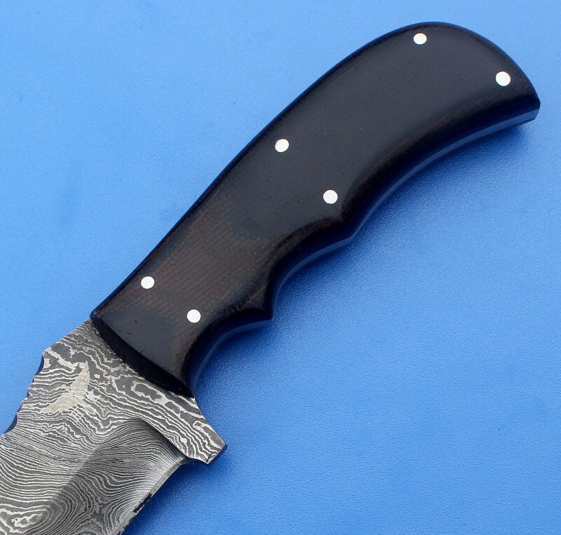 HTK-29 custom handmade Damascus Tracker Knife / Micarta handle / Great quality