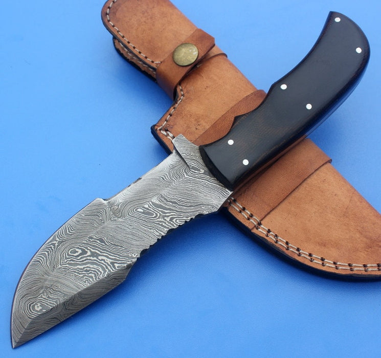 HTK-29 custom handmade Damascus Tracker Knife / Micarta handle / Great quality