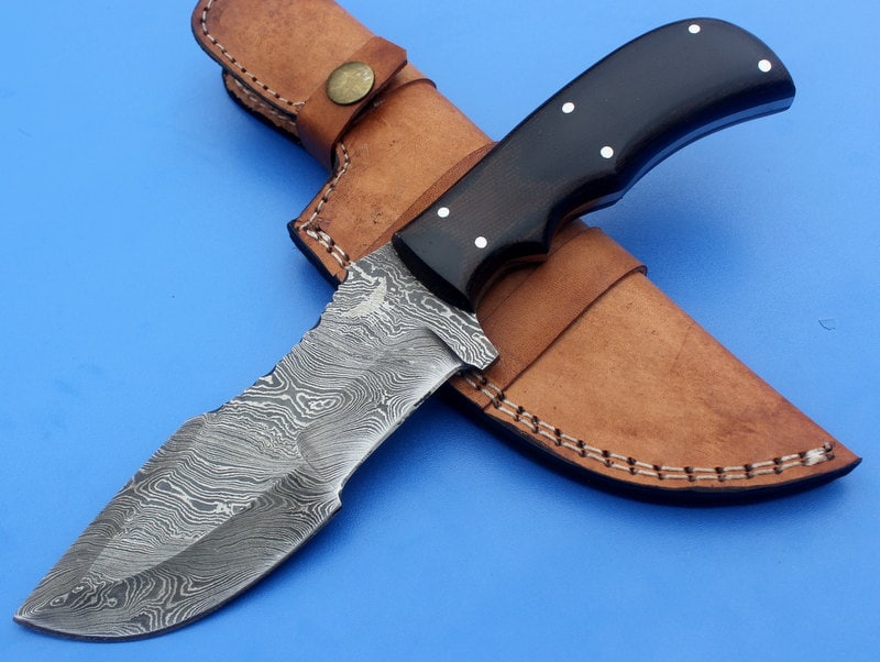 HTK-29 custom handmade Damascus Tracker Knife / Micarta handle / Great quality