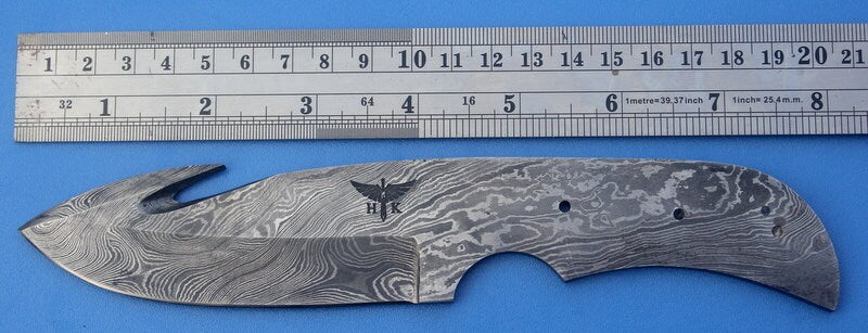 HTK-47  Damascus Knife custom handmade  skiner blank blade / Great quality