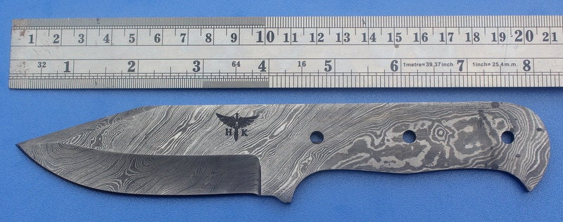 HTK-43  Damascus Knife custom handmade skiner blank blade / Great quality