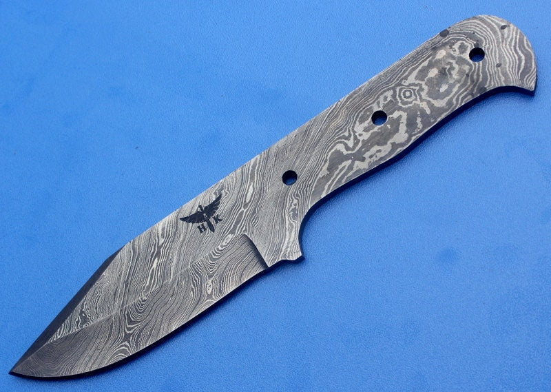 HTK-43  Damascus Knife custom handmade skiner blank blade / Great quality