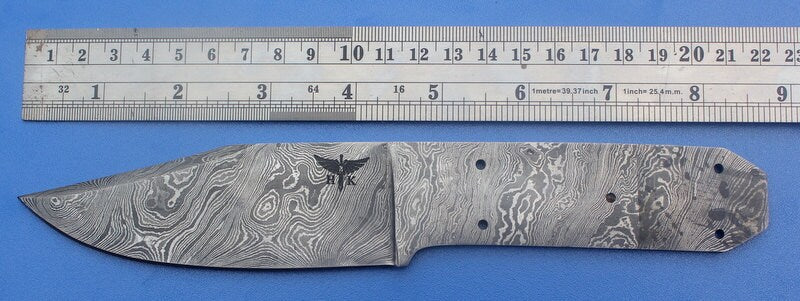 HTK-42  Damascus Knife custom handmade skiner blank blade / Great quality