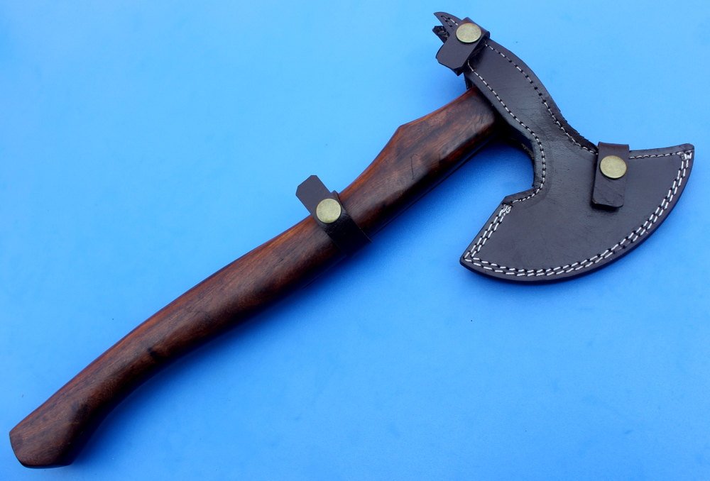 HTK 68 -  Damascus Knife custom handmade tomahawk Axe - Beaf Chopper - HomeTown Knives