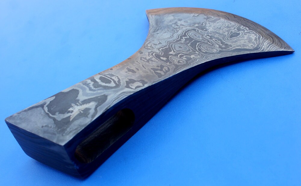 HTK 71 - Damascus Knife custom handmade Axe Head - HomeTown Knives