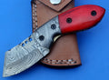 HTK-81 Damascus Folder / Hand Made / Custom / Colour Camel Bone handle / Damascus steel bolster / Liner Lock - HomeTown Knives
