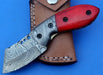 HTK-81 Damascus Folder / Hand Made / Custom / Colour Camel Bone handle / Damascus steel bolster / Liner Lock - HomeTown Knives