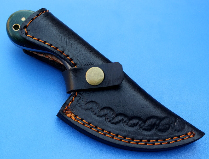 HT-7a  Damascus Knife custom handmade Skinner / Micarta handle / Great quality - HomeTown Knives