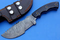 HT-13 Damascus knife / Tracker / Hand Made / Custom / Forged Damascus / Buffalo Horn handle
