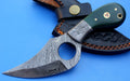 HT-7a  Damascus Knife custom handmade Skinner / Micarta handle / Great quality - HomeTown Knives