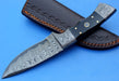 HT-10  Damascus Knife custom handmade Skinner / Buffalo Horn / Great quality - HomeTown Knives