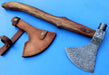 HTK 104 - Custom Handmade Damascus Axe / PEACE PIPE / Hammer - HomeTown Knives