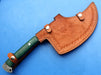HT-31 Damascus Knife custom handmade Goosewing Axe / Micarta Handle / Camping / Hunting - HomeTown Knives