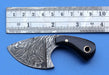 HT-38 custom handmade Damascus Skinner Knife / Buffalo Horn Handle / Fire Storm Pattern / Camping / Hunting - HomeTown Knives