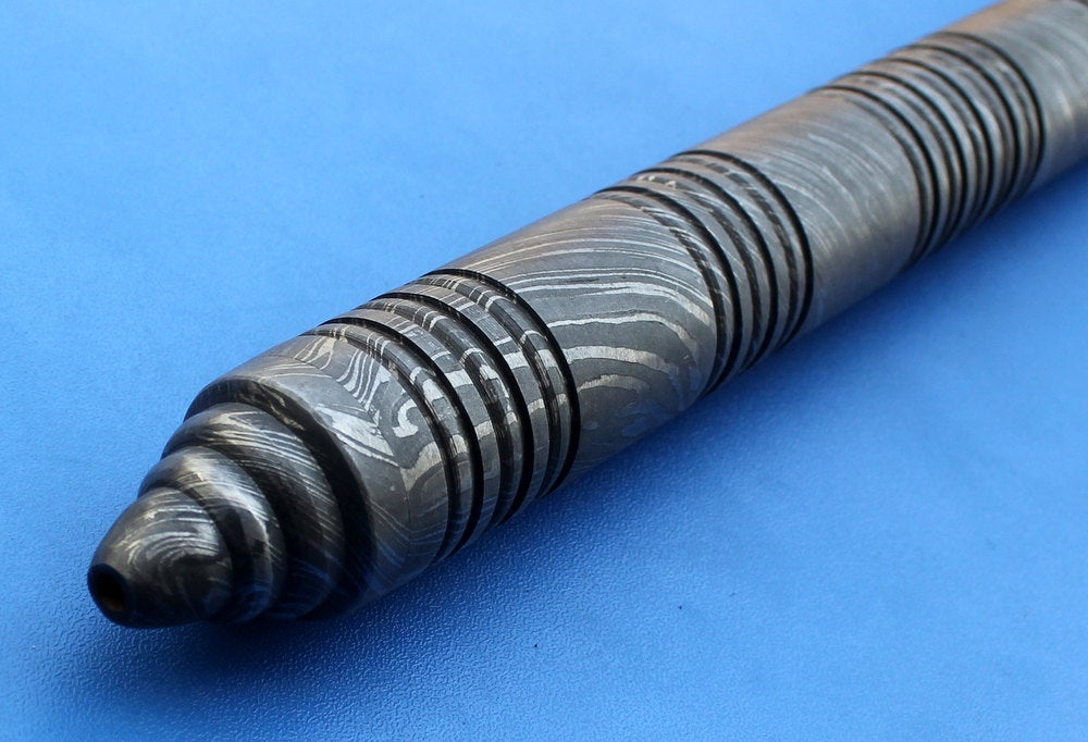 HTK 134 -  Damascus Knife custom handmade Axe  and Peace Pipe / Heavy / Full Damascus - HomeTown Knives