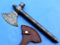 HTK 134 -  Damascus Knife custom handmade Axe  and Peace Pipe / Heavy / Full Damascus - HomeTown Knives