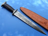 HTK-141 Damascus Knife custom handmade Dagger / Rose Wood handle / Great quality - HomeTown Knives
