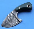HT-37 custom handmade Damascus Skinner Knife / Micarta Handle / Fire Storm Pattern / Camping / Hunting