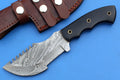 HT-48  Damascus Knife custom handmade Tracker  / Micarta handle