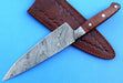 HT-51  Damascus Knife custom handmade  Chef Knife / Oak Wood Handle - HomeTown Knives