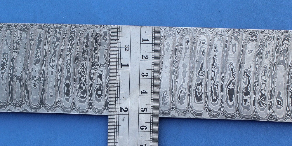 HTN Ladder Billet / Damascus Knife custom handmade Billet / Great quality / Ladder Pattern / 2" x .11" x 10"