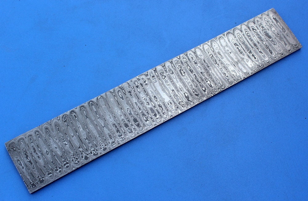 HTN Ladder Billet / Damascus Knife custom handmade Billet / Great quality / Ladder Pattern / 2" x .11" x 10"