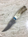 HTKVN-51  Damascus Skinner Custom handmade Knife / Whitetail Stag / Twist Pattern / Great quality / Camping / Hunting / Turquoise - HomeTown Knives
