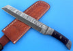 HT-61 Damascus REVERSE TANTO / Tactical / Handmade / Custom / Forged / Micarta / Hand File Spine / Fighting - HomeTown Knives