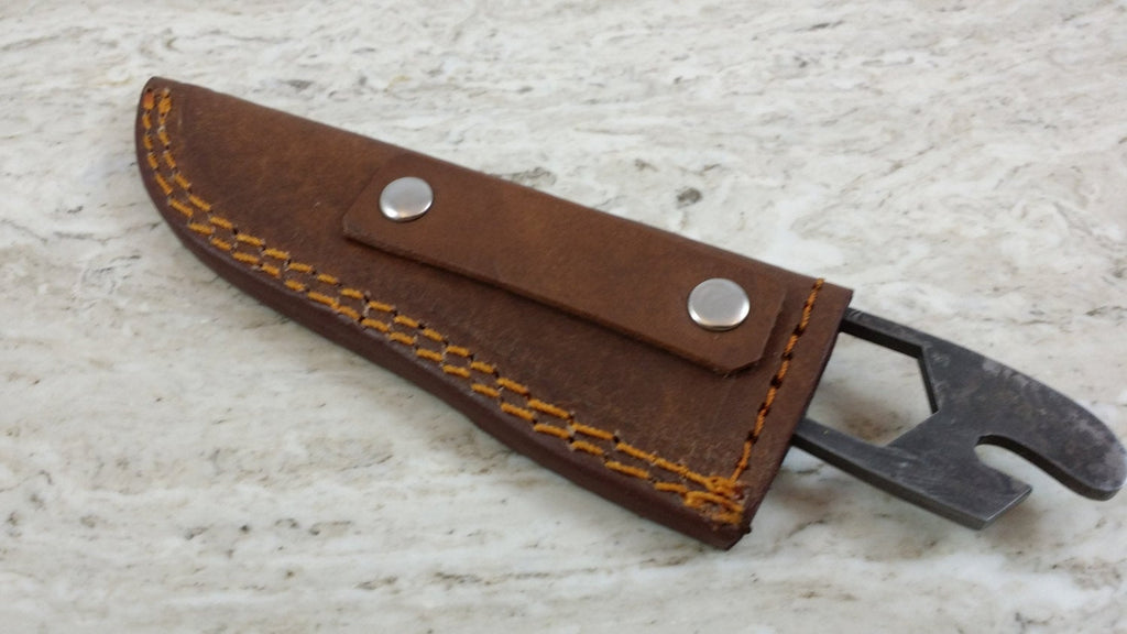 HT-64 Damascus Small Gut Hook Skinner Tool / Skinner / Hunting / Handmade / Custom / Forged / White Tail Sta - HomeTown Knives