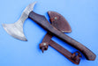HTK 39 -  Damascus Knife custom handmade War Hammer Axe - Beaf Chopper/ Functional / Camp ready - HomeTown Knives