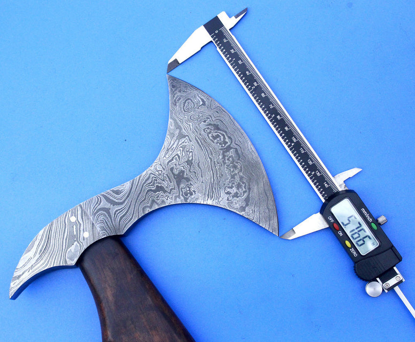 HTK 39 -  Damascus Knife custom handmade War Hammer Axe - Beaf Chopper/ Functional / Camp ready - HomeTown Knives