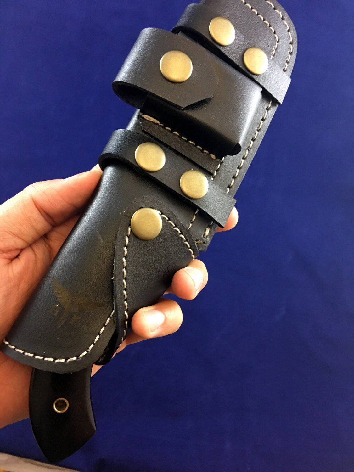 HT 14 Damascus knife / Tracker / Hand Made / Custom / Forged Damascus / High Polished / Micarta handle/ Survival Tool / Bushcraft / Field - HomeTown Knives