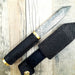 HTN12 Japenese Reverse Tanto with stingray wrapped handle.  Sanmai 3 layered Damascus with 1095 core. - HomeTown Knives